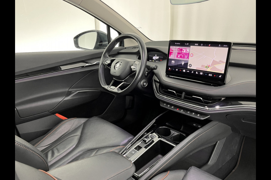 Škoda ENYAQ iV 80 Luxus [ 3-Fase ] (INCL-BTW) *PANO | LUXURY-LEATHER | HEAD-UP | ADAPTIVE-CRUISE | MEMORY-PACK | FULL-LED | DIGI-COCKPIT | BLIND-SPOT | NAVI-FULLMAP | KEYLESS | CAMERA | HEATED-SPORTSEATS | KEYLESS | 19"ALU*