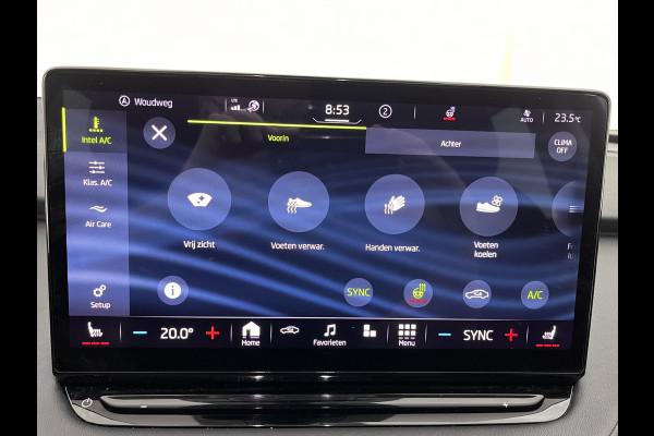 Škoda ENYAQ iV 80 Luxus [ 3-Fase ] (INCL-BTW) *PANO | LUXURY-LEATHER | HEAD-UP | ADAPTIVE-CRUISE | MEMORY-PACK | FULL-LED | DIGI-COCKPIT | BLIND-SPOT | NAVI-FULLMAP | KEYLESS | CAMERA | HEATED-SPORTSEATS | KEYLESS | 19"ALU*