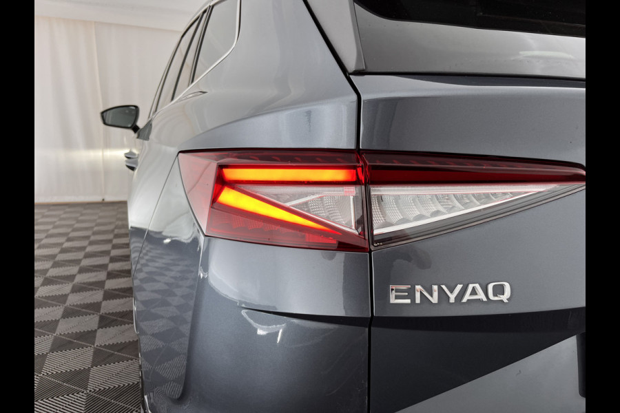 Škoda ENYAQ iV 80 Luxus [ 3-Fase ] (INCL-BTW) *PANO | LUXURY-LEATHER | HEAD-UP | ADAPTIVE-CRUISE | MEMORY-PACK | FULL-LED | DIGI-COCKPIT | BLIND-SPOT | NAVI-FULLMAP | KEYLESS | CAMERA | HEATED-SPORTSEATS | KEYLESS | 19"ALU*