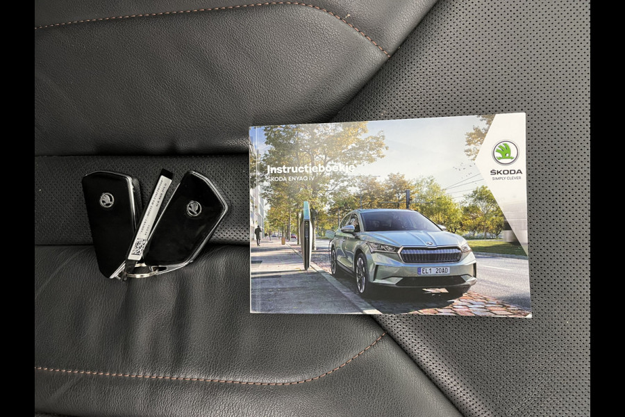 Škoda ENYAQ iV 80 Luxus [ 3-Fase ] (INCL-BTW) *PANO | LUXURY-LEATHER | HEAD-UP | ADAPTIVE-CRUISE | MEMORY-PACK | FULL-LED | DIGI-COCKPIT | BLIND-SPOT | NAVI-FULLMAP | KEYLESS | CAMERA | HEATED-SPORTSEATS | KEYLESS | 19"ALU*