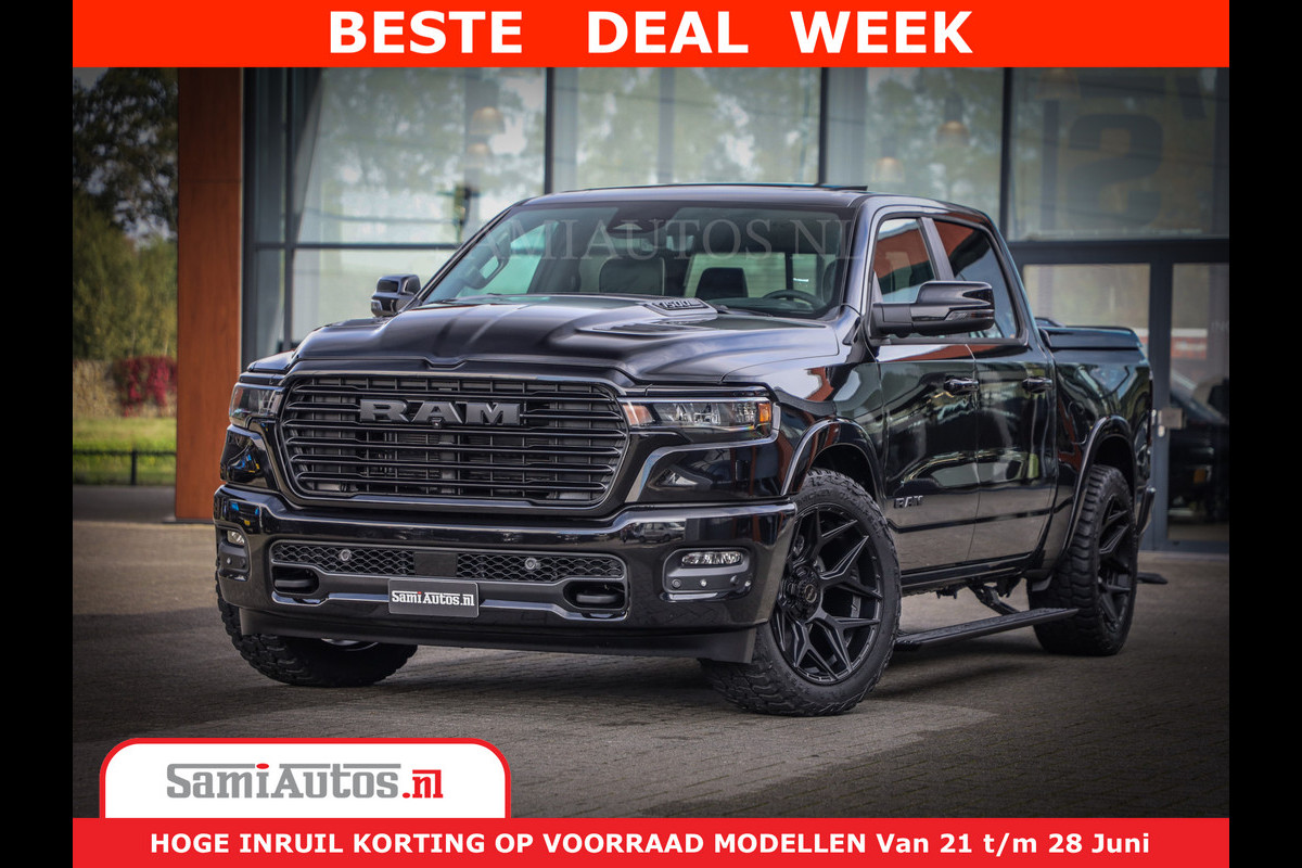Dodge Ram 1500 Night Premium | Full Option | De Meest Luxe Pick-Up in zijn Klasse | Comfortabele Dubbele Cabine met Royale 5 Zitplaatsen | BPM vrij | Nu Leverbaar uit Voorraad | Voorraad Nr 2282 - 3332 Dodge Ram 1500 Night Premium | Full Option | De Meest Luxe Pick-Up in zijn Klasse | Comfortabele Dubbele Cabine met Royale 5 Zitplaatsen | BPM vrij | Nu Leverbaar uit Voorraad | Voorraad Nr 2282 - 3332