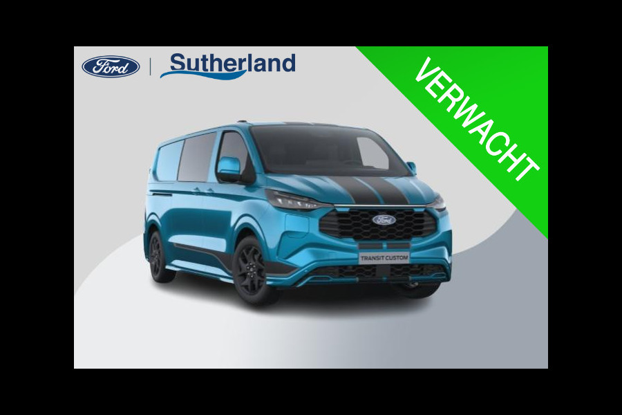Ford Transit Custom 320 2.5 PHEV L2H1 Sport DC 233pk | | Dubbele Cabine | Dubbele zijschuifdeur | Inklapbare trekhaak | 19 inch lichtmetalen Sport velgen (mat zwart) | Verwarmbaar stuurwiel | Navigatie systeem