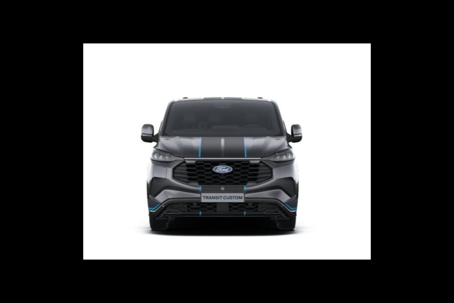 Ford Transit Custom 320 2.5 PHEV L2H1 Sport DC 233pk | | Dubbele Cabine | Dubbele zijschuifdeur | Inklapbare trekhaak | 19 inch lichtmetalen Sport velgen (mat zwart) | Verwarmbaar stuurwiel | Navigatie systeem