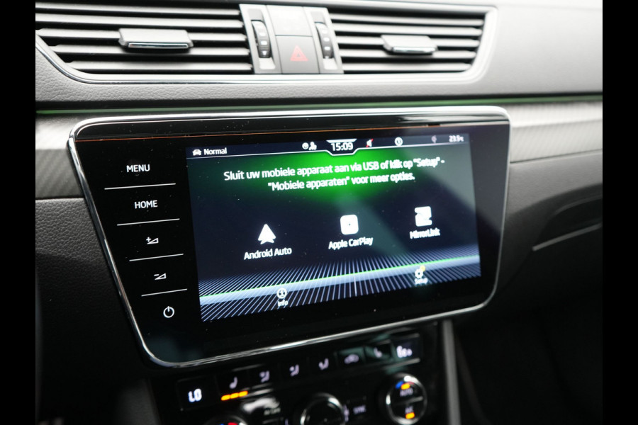 Škoda Superb Combi 1.4 TSI iV Sportline Plug In Hybrid 218pk PHEV | Trekhaak af Fabriek | Adaptive Cruise | Alcantara RS Sportstoelen Verwarmd | Canton Audio | 19"L.M |  | Chrystal LED | Virtual |