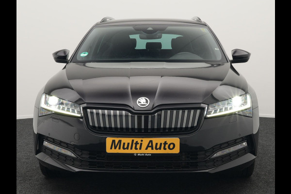 Škoda Superb Combi 1.4 TSI iV Sportline Plug In Hybrid 218pk PHEV | Trekhaak af Fabriek | Adaptive Cruise | Alcantara RS Sportstoelen Verwarmd | Canton Audio | 19"L.M |  | Chrystal LED | Virtual |