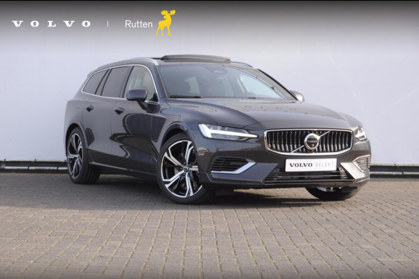 Volvo V60 T6 350PK Automaat Plug-in hybrid AWD Ultra Bright DEMO Roy Long range / Head-up display / Harman Kardon audio / Panoramadak / BLIS / Elektrisch bedienbare voorstoelen / Memory seats / Verwarmbare stoelen / Keyless entry /