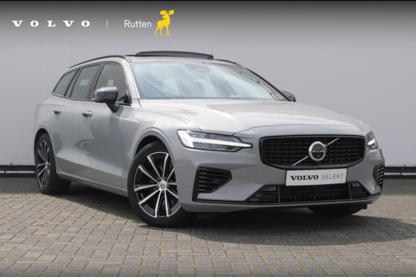 Volvo V60 T6 350PK Automaat Plus Dark / Adaptive cruise control / Elektrische stoelen / Harman Kardon audio / Trekhaak / Pilot assist / BLIS / Stoel en stuur verwarming / Elektrische achterklep / Parkeersensoren met 360 camera / Google infotainment