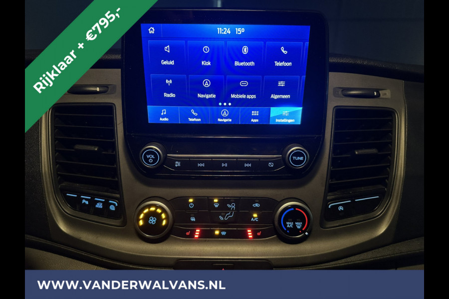 Ford Transit 2.0TDCI 131pk L3H2 Euro6 RIJKLAAR Airco | Camera | Navigatie | Apple Carplay | Android Auto Cruisecontrol, Elektrisch verstelbare bestuurdersstoel, Stoelverwarming, Verwarmde voorruit, Parkeersensoren, Bijrijdersbank, 2500kg trekvermogen