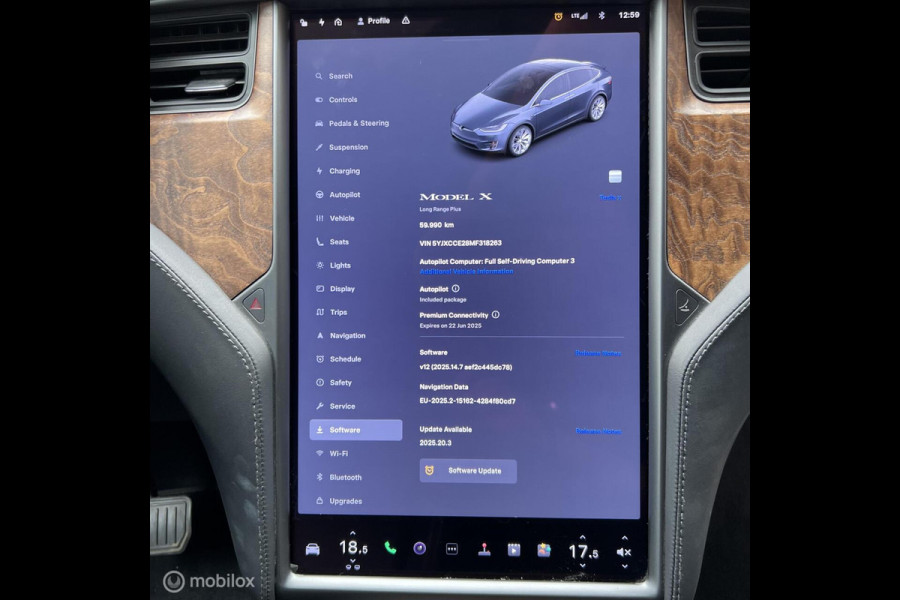 Tesla Model X LONG RANGE PLUS Grijs Trekhaak 6 Zitplaatsen