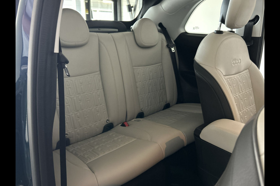 Fiat 500C La Prima 42 kWh | Lederen bekleding | Parkeercamera | Stoelverwarming | Soh (batterijcheck) 91,1 %