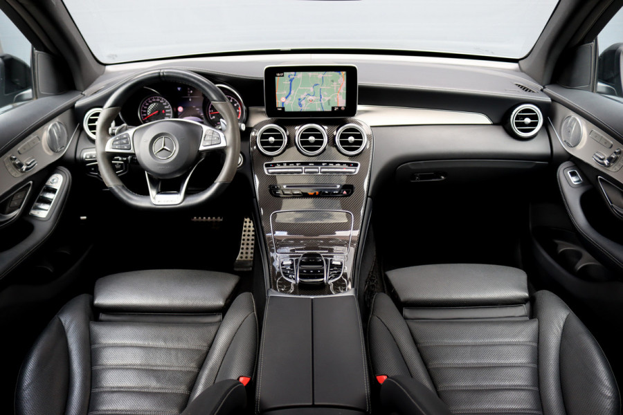 Mercedes-Benz GLC AMG 43 4MATIC | Luchtvering | Distronic+ | Memory | Panoramadak | Head-Up | Burmester | Stoelventilatie | Surround Camera | Nightpakket | Keyless-Go |