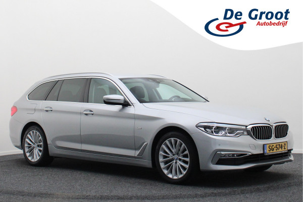 BMW 5 Serie Touring 520i High Executive Leer, Head-Up, Elektrische Stoelen, Navigatie, Bluetooth, PDC, Trekhaak, 18''