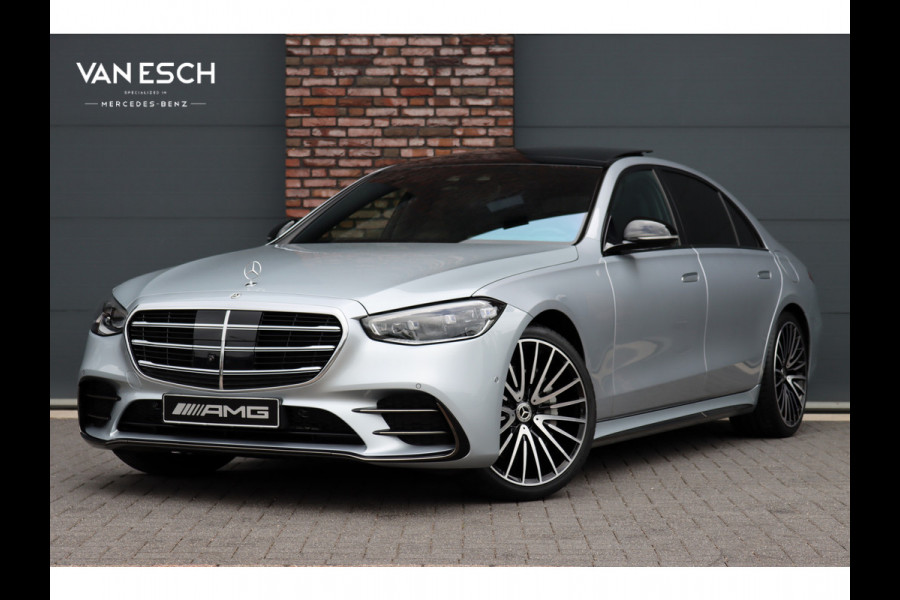 Mercedes-Benz S-Klasse 580 e 4MATIC Lang AMG Line | Airmatic | Chauffeurspakket | Achterasbesturing | Augmented HUD | Distronic+ | Burmester | Exclusief Nappa Leder | 3D-Display | Vlakkenverwarming |