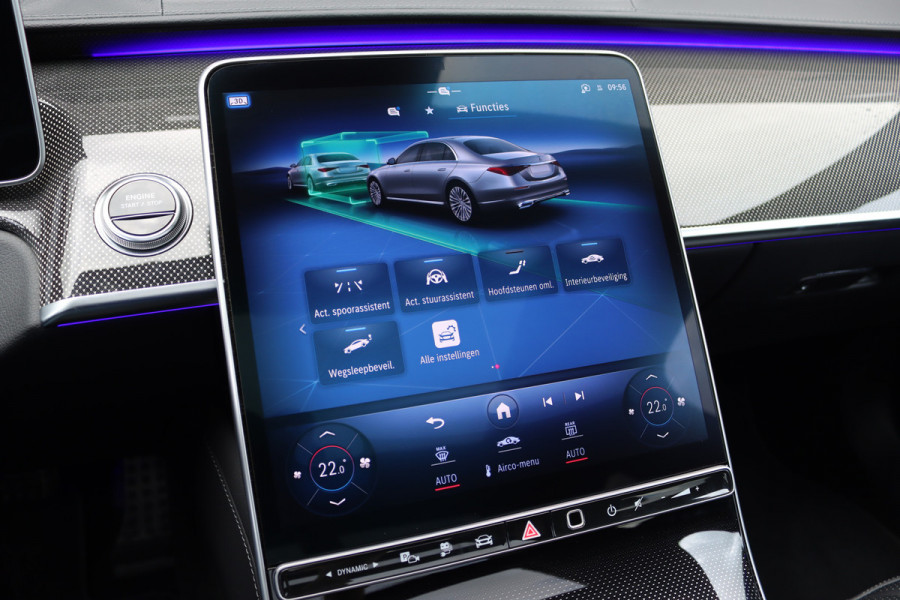 Mercedes-Benz S-Klasse 580 e 4MATIC Lang AMG Line | Airmatic | Chauffeurspakket | Achterasbesturing | Augmented HUD | Distronic+ | Burmester | Exclusief Nappa Leder | 3D-Display | Vlakkenverwarming |