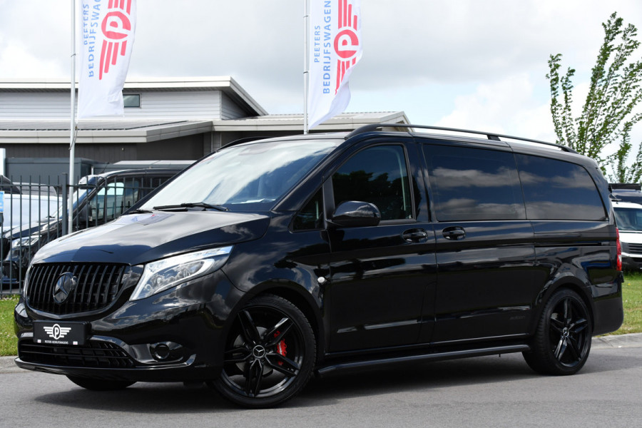 Mercedes-Benz Vito 114 CDI Lang DC Black Edition Camera, Cruise, Carplay, 190PK, Automaat, 2 x Schuifdeur, Leder, LED, Uniek!