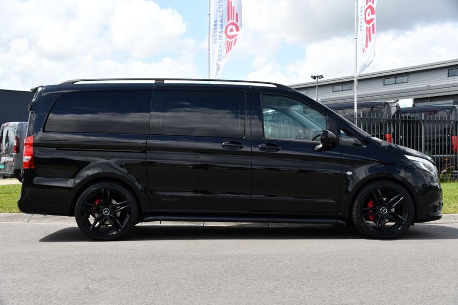 Mercedes-Benz Vito 114 CDI Lang DC Black Edition Camera, Cruise, Carplay, 190PK, Automaat, 2 x Schuifdeur, Leder, LED, Uniek!