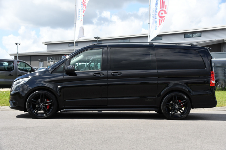 Mercedes-Benz Vito 114 CDI Lang DC Black Edition Camera, Cruise, Carplay, 190PK, Automaat, 2 x Schuifdeur, Leder, LED, Uniek!
