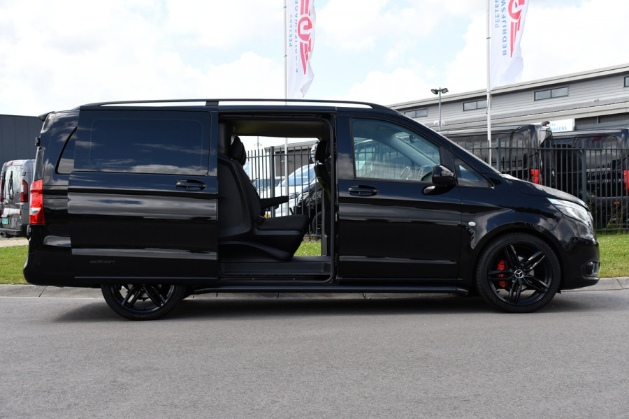 Mercedes-Benz Vito 114 CDI Lang DC Black Edition Camera, Cruise, Carplay, 190PK, Automaat, 2 x Schuifdeur, Leder, LED, Uniek!