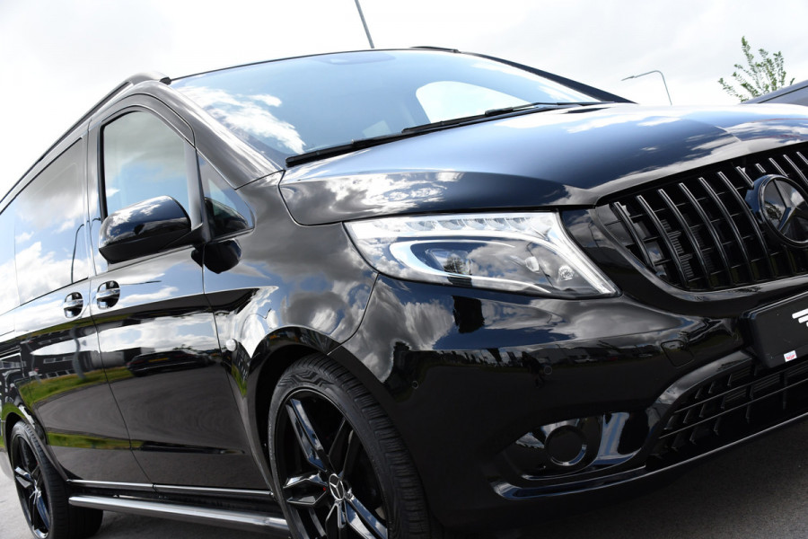 Mercedes-Benz Vito 114 CDI Lang DC Black Edition Camera, Cruise, Carplay, 190PK, Automaat, 2 x Schuifdeur, Leder, LED, Uniek!