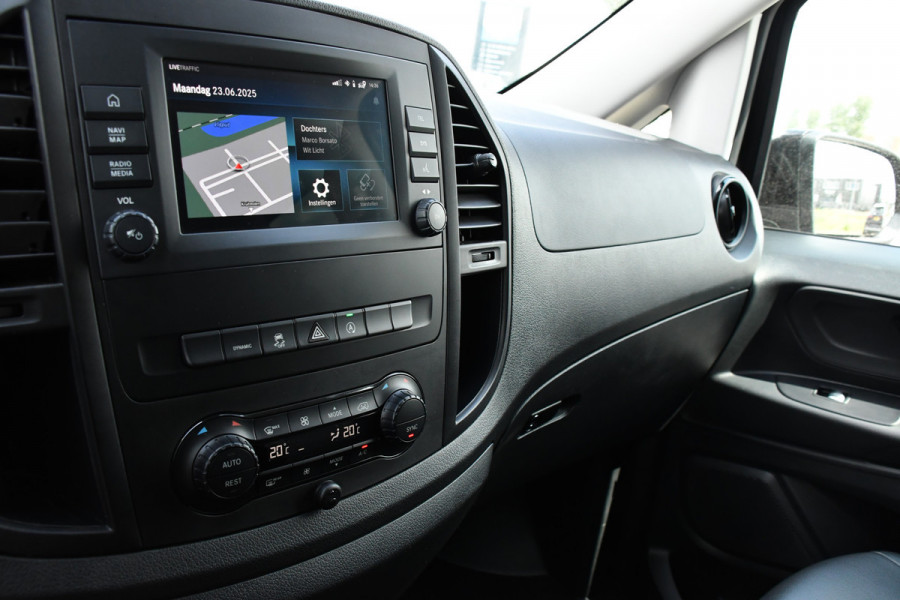 Mercedes-Benz Vito 114 CDI Lang DC Black Edition Camera, Cruise, Carplay, 190PK, Automaat, 2 x Schuifdeur, Leder, LED, Uniek!