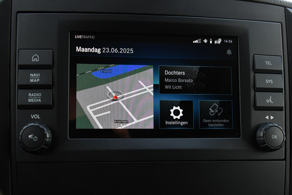 Mercedes-Benz Vito 114 CDI Lang DC Black Edition Camera, Cruise, Carplay, 190PK, Automaat, 2 x Schuifdeur, Leder, LED, Uniek!