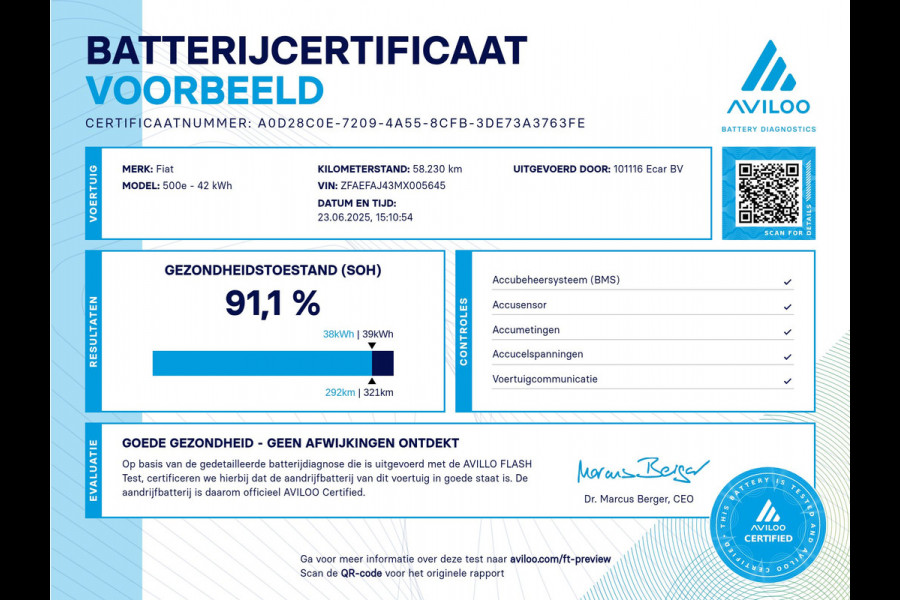 Fiat 500C La Prima 42 kWh | Lederen bekleding | Parkeercamera | Stoelverwarming | Soh (batterijcheck) 91,1 %