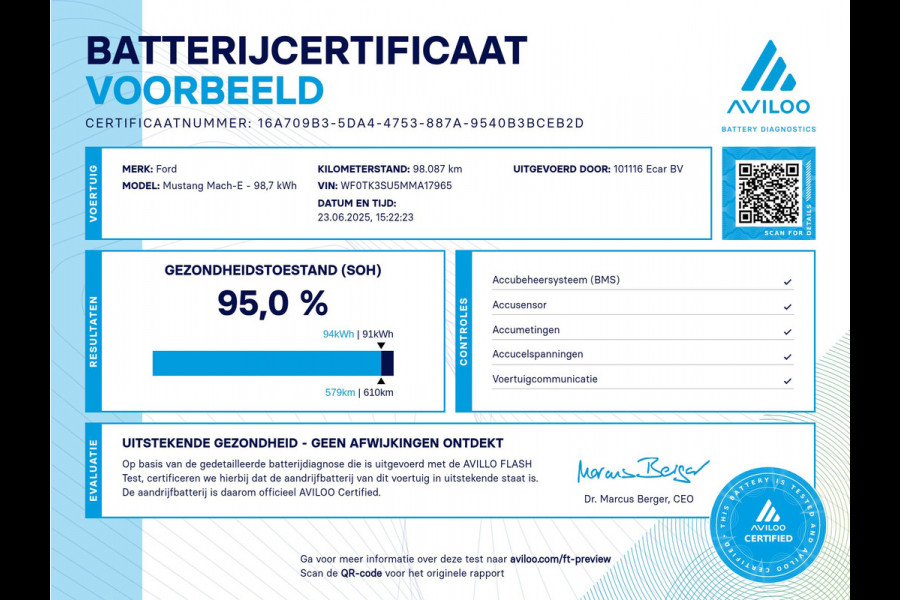 Ford Mustang Mach-E Extended First Edition AWD 98 kWh | 360 Camera | Bang & Olufsen | Elektrisch verstelbaar en verwarmbare stoelen | Soh (batterijcheck) 95 %