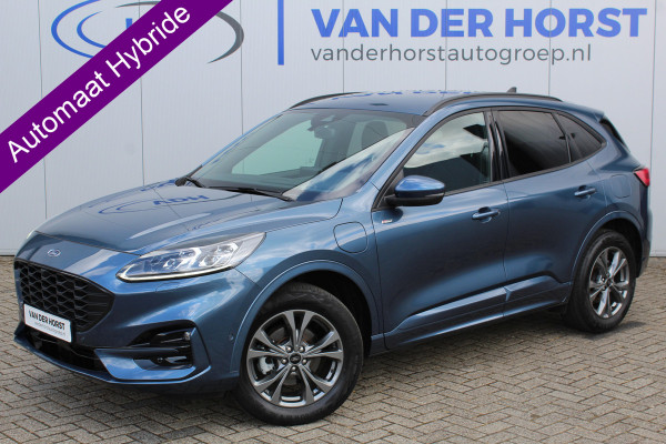 Ford Kuga 2.5-225pk PHEV ST-Line X. Hybride rijden voor een redelijke prijs ! Stoel- en voorraamverwarming, B&O soundsystem, navigatie, telefoonvoorb., metallic lak, LM wielen, side- en lane assist, camera v+a, adaptive cruise control, elektr. achterklep etc., etc.