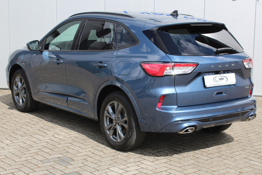 Ford Kuga 2.5-225pk PHEV ST-Line X. Hybride rijden voor een redelijke prijs ! Stoel- en voorraamverwarming, B&O soundsystem, navigatie, telefoonvoorb., metallic lak, LM wielen, side- en lane assist, camera v+a, adaptive cruise control, elektr. achterklep etc., etc.