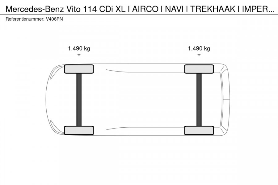 Mercedes-Benz Vito 114 CDi XL l AIRCO l NAVI l TREKHAAK l IMPERIAAL