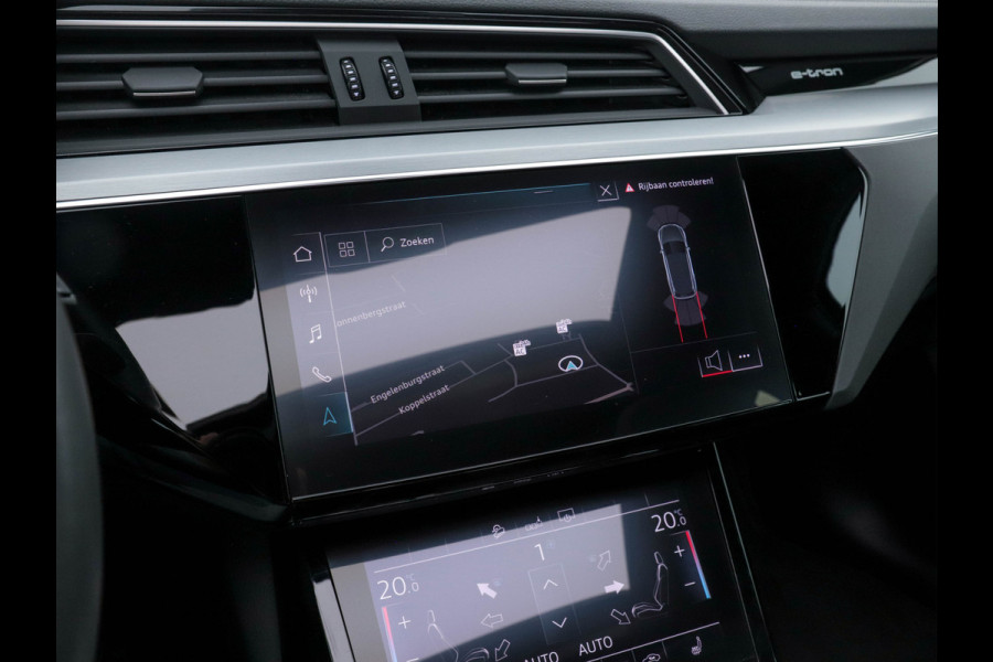Audi e-tron 55 Quattro Advanced S-line-Sportpack 95 kWh [ 3-Fase ] (INCL-BTW) *PANO | FULL-LED | NAVI-FULLMAP | KEYLESS | LEATHER-MICROFIBRE | | AIR-SUSPENSION | CRUISE | DIGI-COCKPIT | MEMORY-PACK | SHIFT-PADDLES | HEATED-SPORTSEATS | 20"ALU*