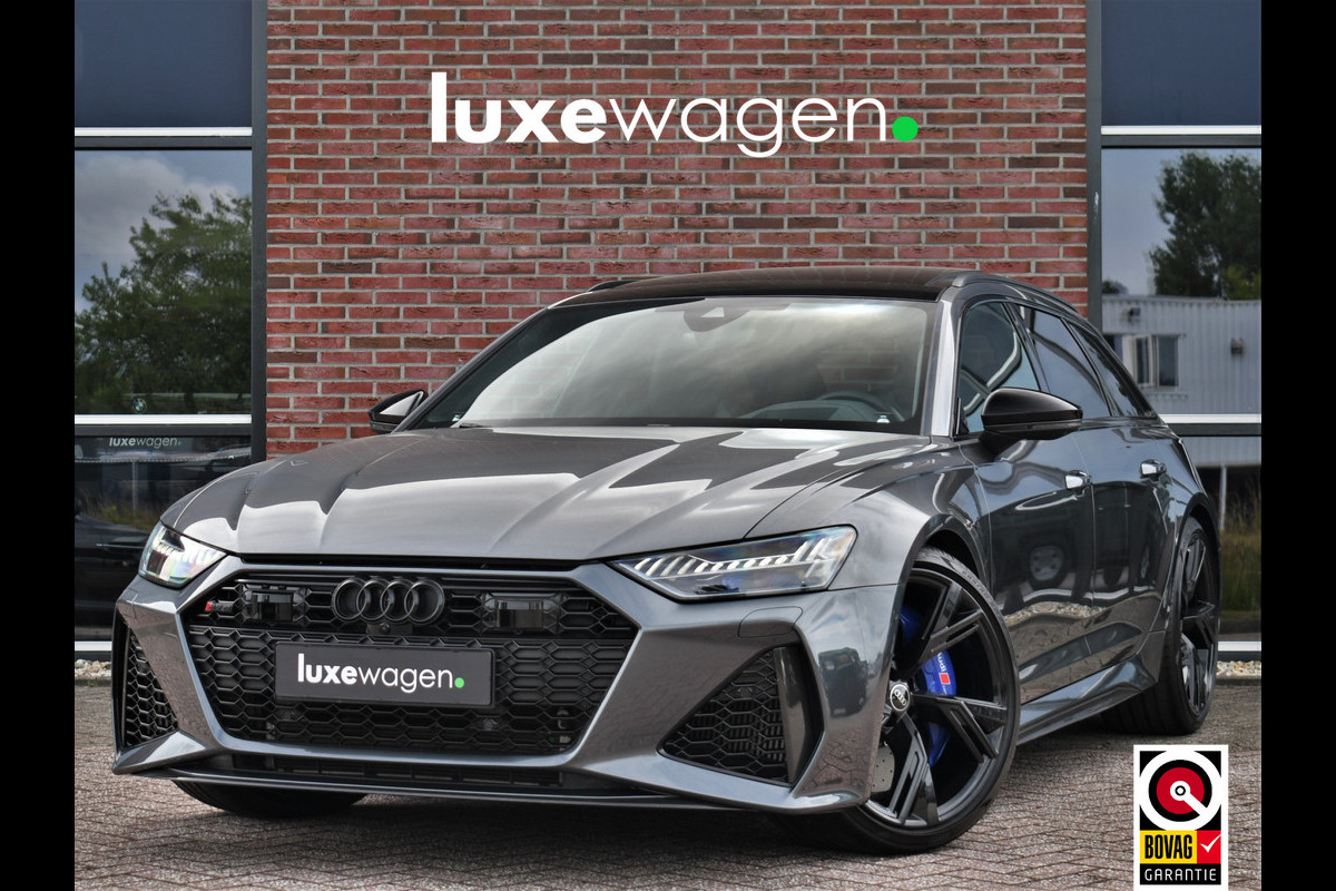 Audi RS6 Avant 4.0 TFSI quattro Dyn+ B&O-high Carbon Pano Ceramic HUD Alc-hemel Softclose Stoelvent Audi RS6 Avant 4.0 TFSI quattro Dyn+ B&O-high Carbon Pano Ceramic HUD Alc-hemel Softclose Stoelvent