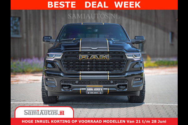 Dodge Ram 1500 Limited Night H.O 540HP 706Nm | Massage + Full Option | De Meest Luxe en Volle Pick-Up in zijn Klasse | Comfortabele Dubbele Cabine met Royale 5 Zitplaatsen | BPM vrij | Nu Leverbaar uit Voorraad | Voorraad Nr 2323 - 5168