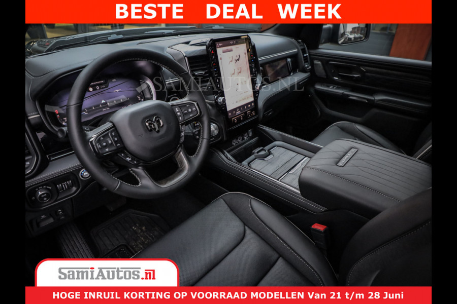 Dodge Ram 1500 Limited Night H.O 540HP 706Nm | Massage + Full Option | De Meest Luxe en Volle Pick-Up in zijn Klasse | Comfortabele Dubbele Cabine met Royale 5 Zitplaatsen | BPM vrij | Nu Leverbaar uit Voorraad | Voorraad Nr 2323 - 5168