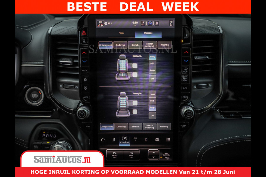 Dodge Ram 1500 Limited Night H.O 540HP 706Nm | Massage + Full Option | De Meest Luxe en Volle Pick-Up in zijn Klasse | Comfortabele Dubbele Cabine met Royale 5 Zitplaatsen | BPM vrij | Nu Leverbaar uit Voorraad | Voorraad Nr 2323 - 5168