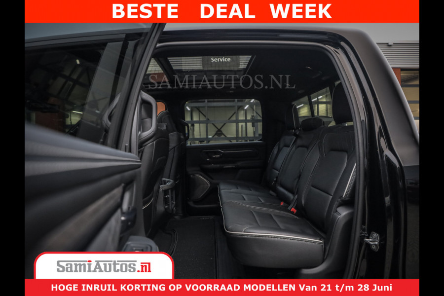 Dodge Ram 1500 Limited Night H.O 540HP 706Nm | Massage + Full Option | De Meest Luxe en Volle Pick-Up in zijn Klasse | Comfortabele Dubbele Cabine met Royale 5 Zitplaatsen | BPM vrij | Nu Leverbaar uit Voorraad | Voorraad Nr 2323 - 5168