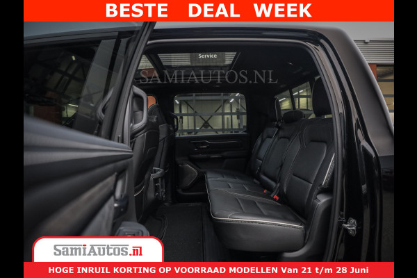 Dodge Ram 1500 Limited Night H.O 540HP 706Nm | Massage + Full Option | De Meest Luxe en Volle Pick-Up in zijn Klasse | Comfortabele Dubbele Cabine met Royale 5 Zitplaatsen | BPM vrij | Nu Leverbaar uit Voorraad | Voorraad Nr 2323 - 5168