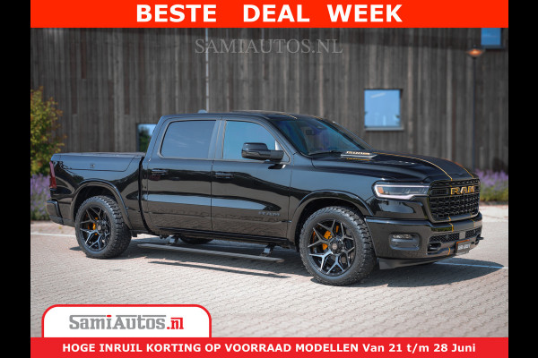 Dodge Ram 1500 Limited Night H.O 540HP 706Nm | Massage + Full Option | De Meest Luxe en Volle Pick-Up in zijn Klasse | Comfortabele Dubbele Cabine met Royale 5 Zitplaatsen | BPM vrij | Nu Leverbaar uit Voorraad | Voorraad Nr 2323 - 5168