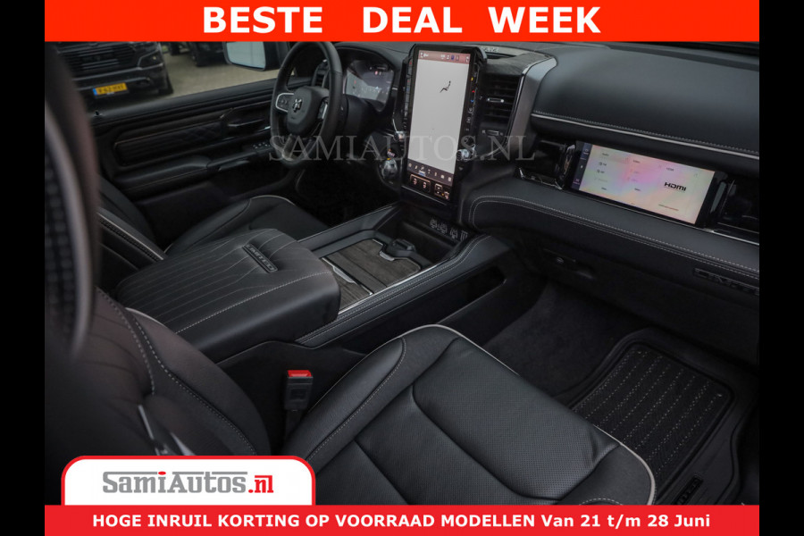Dodge Ram 1500 Limited Night H.O 540HP 706Nm | Massage + Full Option | De Meest Luxe en Volle Pick-Up in zijn Klasse | Comfortabele Dubbele Cabine met Royale 5 Zitplaatsen | BPM vrij | Nu Leverbaar uit Voorraad | Voorraad Nr 2323 - 5168