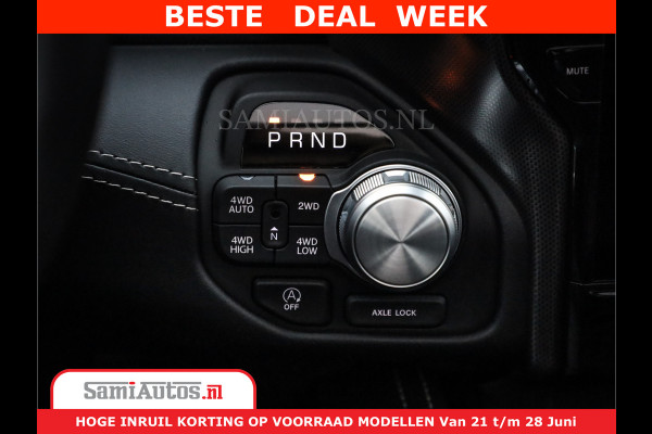Dodge Ram 1500 Limited Night H.O 540HP 706Nm | Massage + Full Option | De Meest Luxe en Volle Pick-Up in zijn Klasse | Comfortabele Dubbele Cabine met Royale 5 Zitplaatsen | BPM vrij | Nu Leverbaar uit Voorraad | Voorraad Nr 2323 - 5168