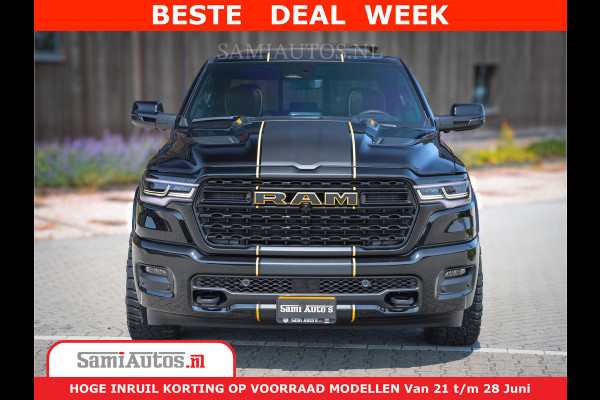 Dodge Ram 1500 Limited Night H.O 540HP 706Nm | Massage + Full Option | De Meest Luxe en Volle Pick-Up in zijn Klasse | Comfortabele Dubbele Cabine met Royale 5 Zitplaatsen | BPM vrij | Nu Leverbaar uit Voorraad | Voorraad Nr 2323 - 5168