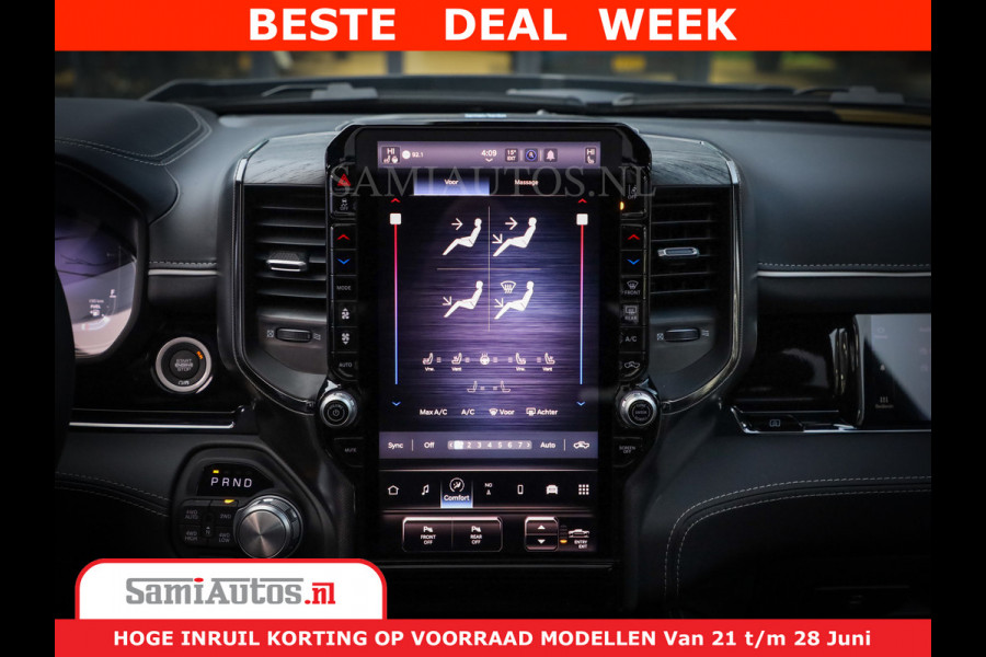 Dodge Ram 1500 Limited Night H.O 540HP 706Nm | Massage + Full Option | De Meest Luxe en Volle Pick-Up in zijn Klasse | Comfortabele Dubbele Cabine met Royale 5 Zitplaatsen | BPM vrij | Nu Leverbaar uit Voorraad | Voorraad Nr 2323 - 5168