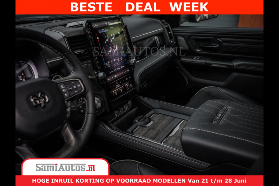 Dodge Ram 1500 Limited Night H.O 540HP 706Nm | Massage + Full Option | De Meest Luxe en Volle Pick-Up in zijn Klasse | Comfortabele Dubbele Cabine met Royale 5 Zitplaatsen | BPM vrij | Nu Leverbaar uit Voorraad | Voorraad Nr 2323 - 5168