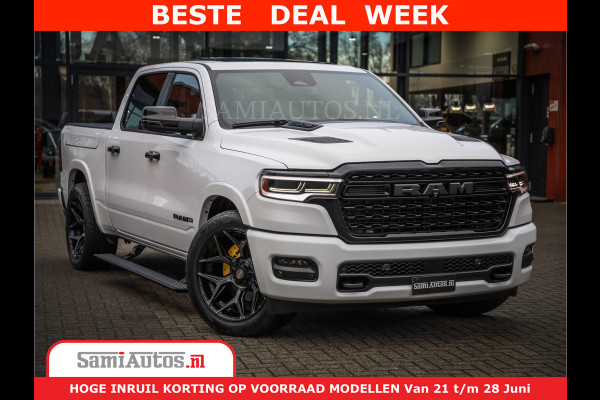 Dodge Ram 1500 1500 Limited Night H.O 540HP 706Nm | Massage + Full Option | De Meest Luxe en Volle Pick-Up in zijn Klasse | Comfortabele Dubbele Cabine met Royale 5 Zitplaatsen | BPM vrij | Nu Leverbaar uit Voorraad | Voorraad Nr 2298 - 7479