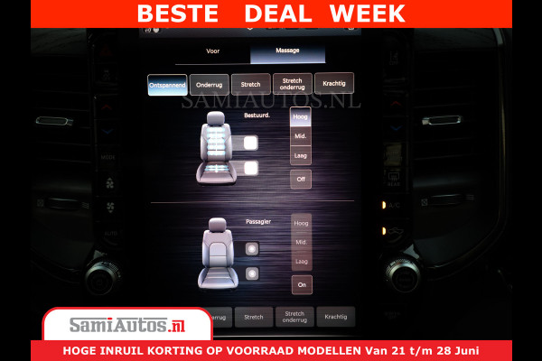 Dodge Ram 1500 1500 Limited Night H.O 540HP 706Nm | Massage + Full Option | De Meest Luxe en Volle Pick-Up in zijn Klasse | Comfortabele Dubbele Cabine met Royale 5 Zitplaatsen | BPM vrij | Nu Leverbaar uit Voorraad | Voorraad Nr 2298 - 7479