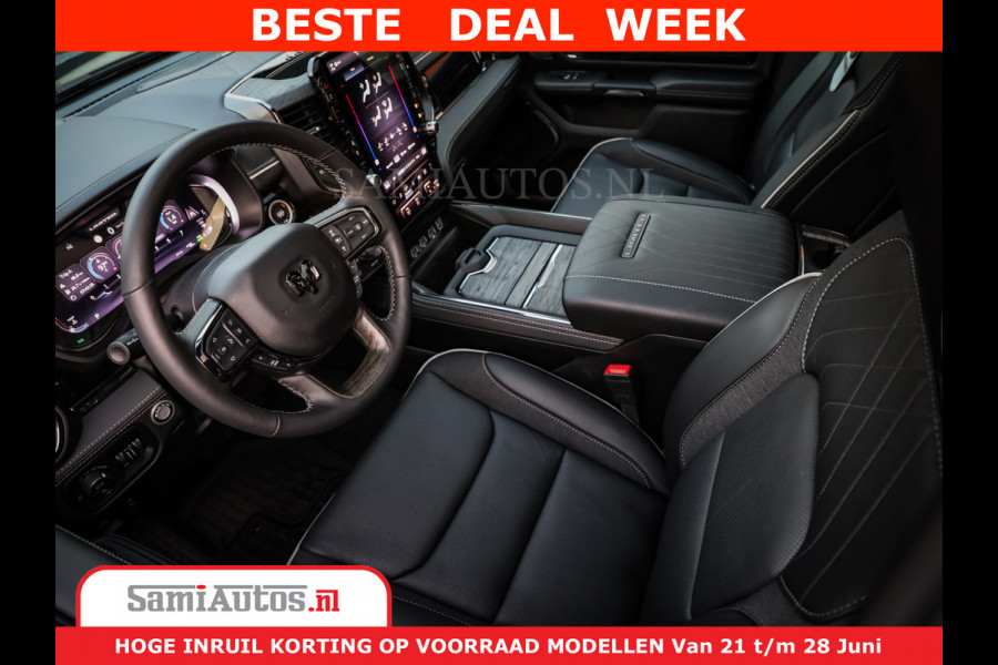 Dodge Ram 1500 1500 Limited Night H.O 540HP 706Nm | Massage + Full Option | De Meest Luxe en Volle Pick-Up in zijn Klasse | Comfortabele Dubbele Cabine met Royale 5 Zitplaatsen | BPM vrij | Nu Leverbaar uit Voorraad | Voorraad Nr 2298 - 7479