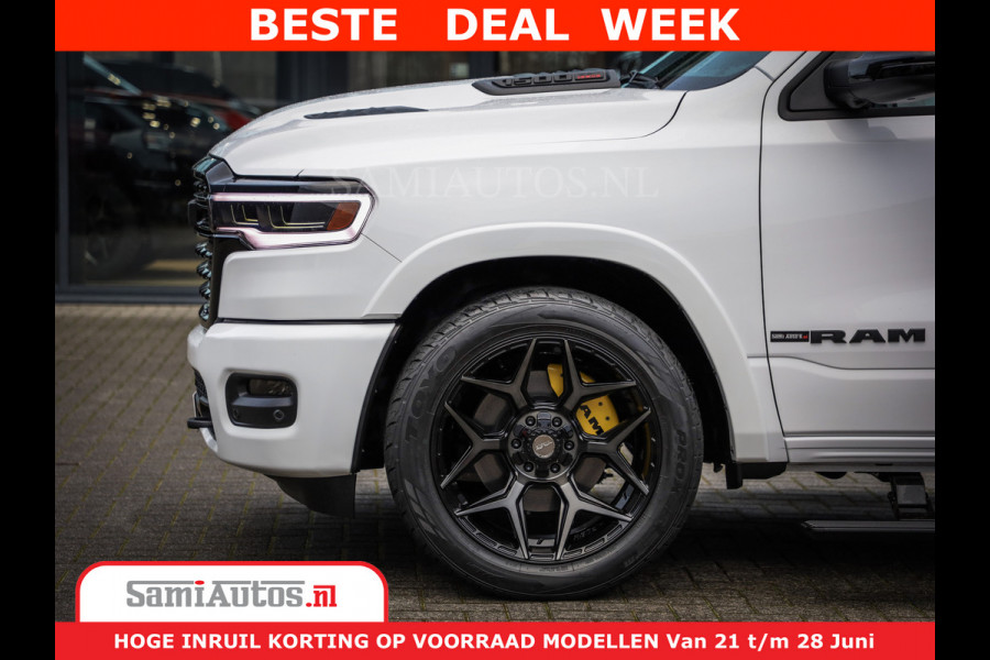 Dodge Ram 1500 1500 Limited Night H.O 540HP 706Nm | Massage + Full Option | De Meest Luxe en Volle Pick-Up in zijn Klasse | Comfortabele Dubbele Cabine met Royale 5 Zitplaatsen | BPM vrij | Nu Leverbaar uit Voorraad | Voorraad Nr 2298 - 7479