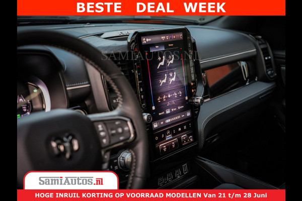 Dodge Ram 1500 1500 Limited Night H.O 540HP 706Nm | Massage + Full Option | De Meest Luxe en Volle Pick-Up in zijn Klasse | Comfortabele Dubbele Cabine met Royale 5 Zitplaatsen | BPM vrij | Nu Leverbaar uit Voorraad | Voorraad Nr 2298 - 7479