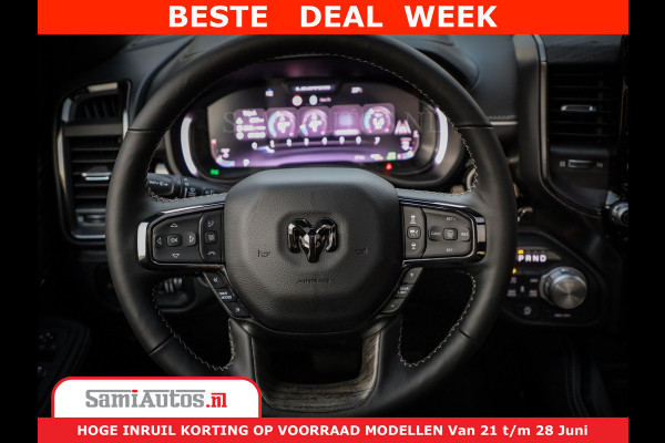 Dodge Ram 1500 1500 Limited Night H.O 540HP 706Nm | Massage + Full Option | De Meest Luxe en Volle Pick-Up in zijn Klasse | Comfortabele Dubbele Cabine met Royale 5 Zitplaatsen | BPM vrij | Nu Leverbaar uit Voorraad | Voorraad Nr 2298 - 7479
