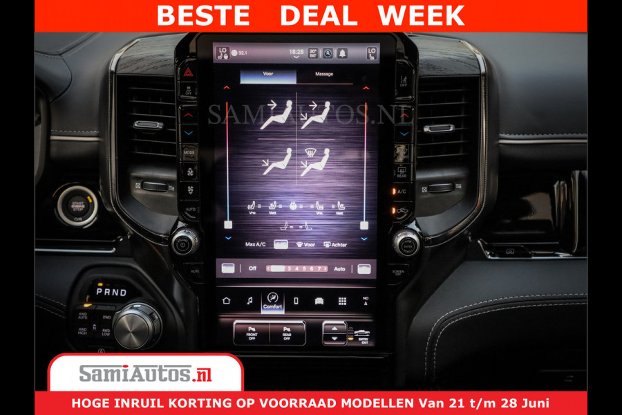 Dodge Ram 1500 1500 Limited Night H.O 540HP 706Nm | Massage + Full Option | De Meest Luxe en Volle Pick-Up in zijn Klasse | Comfortabele Dubbele Cabine met Royale 5 Zitplaatsen | BPM vrij | Nu Leverbaar uit Voorraad | Voorraad Nr 2298 - 7479